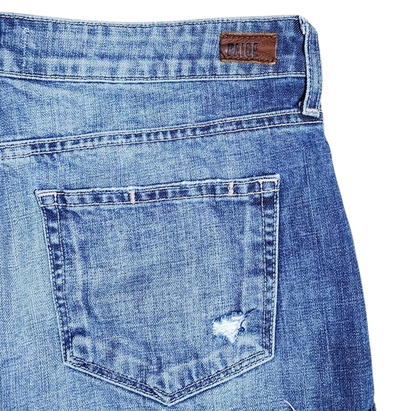 Paige Jimmy Jimmy Denim Distressed Short Womens Size 28 - Picture 2 of 6